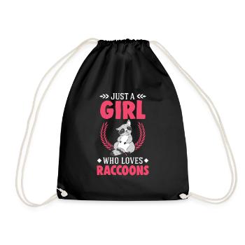 Waschbär Mädchen Raccoon Girl - Sac de sport léger - noir - Devant