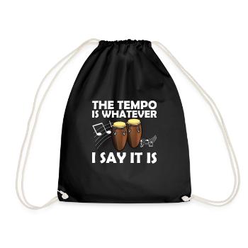Conga Drum Musician Drumline - Drawstring Bag - black - Front