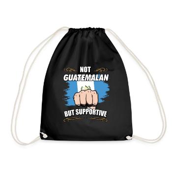 Not Guatemalan But Supportive Travel Tourist - Drawstring Bag - black - Front