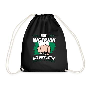 Pas nigérian mais touristique de voyage de soutien - Sac de sport léger - noir - Devant