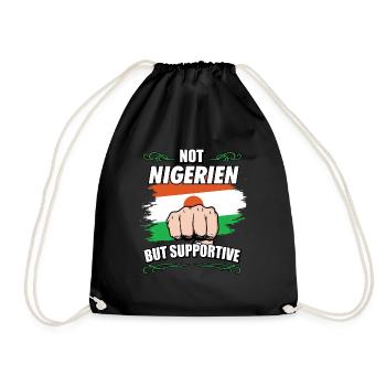 Pas le Nigeria mais un touriste de voyage de soutien - Sac de sport léger - noir - Devant
