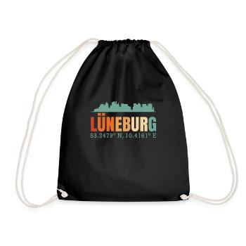 Lüneburg - Turnbeutel - Schwarz - Vorne