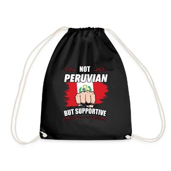 Not Peruvian But Supportive Travel Tourist - Turnbeutel - Schwarz - Vorne