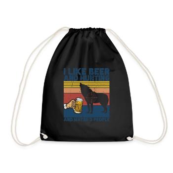 Chasse au coyote - Sac de sport léger - noir - Devant