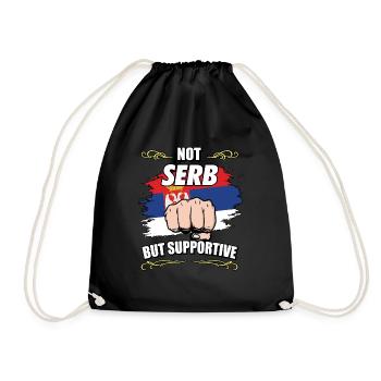 Pas serbe mais soutien touristique serbe Serbie - Sac de sport léger - noir - Devant