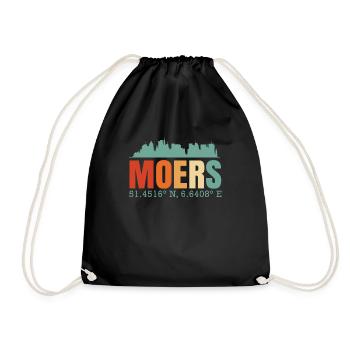 Moers - Turnbeutel - Schwarz - Vorne