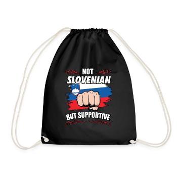 Pas slovène mais touristique de voyage de soutien - Sac de sport léger - noir - Devant