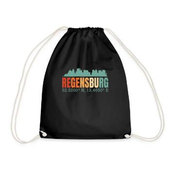 Regensburg - Turnbeutel - Schwarz - Vorne