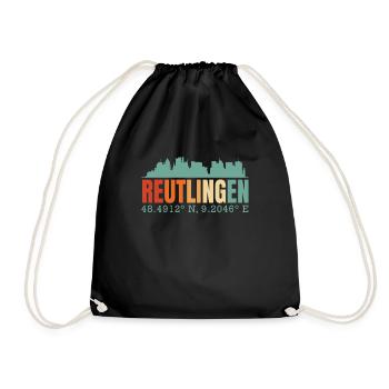 Reutlingen - Turnbeutel - Schwarz - Vorne