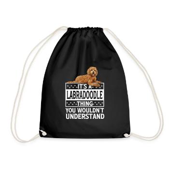 Labradoodle Chien - Sac de sport léger - noir - Devant