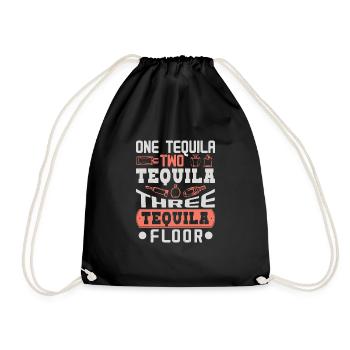 ONE TEQUILA TWO TEQUILA THREE TEQUILA FLOOR - Drawstring Bag - black - Front