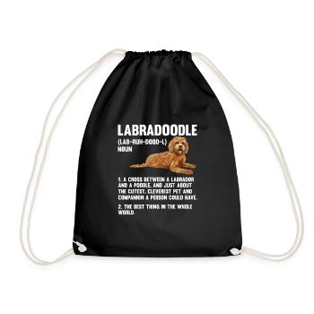 Labradoodle Chien - Sac de sport léger - noir - Devant