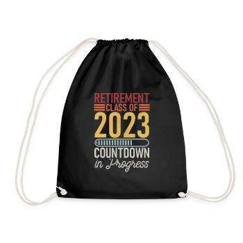 Retirement Class 2023 - Drawstring Bag - black - Front