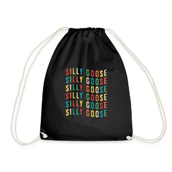 Silly Goose On The Loose Funny Goose Meme - Turnbeutel - Schwarz - Vorne