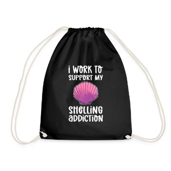 I work to combat my firefighting - Drawstring Bag - black - Front