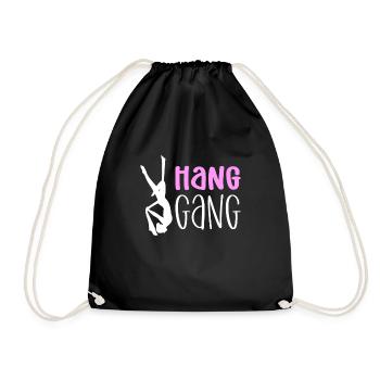 Hang gang. Air silk -Silk -Zällereisen -Silk - Drawstring Bag - black - Front