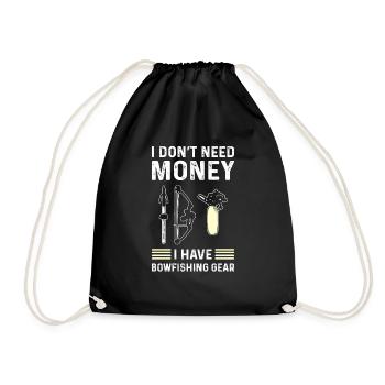 Je n’ai pas besoin d’argent. J’ai du matériel pour - Sac de sport léger - noir - Devant