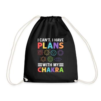 Je ne peux pas. J’ai des projets avec mon chakra. - Sac de sport léger - noir - Devant