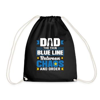 Dad the Protector Father's Day Design for - Turnbeutel - Schwarz - Vorne