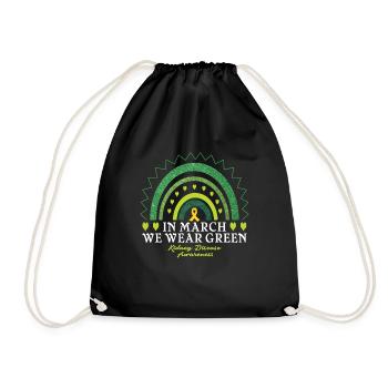 Nous portons le mois de la sensibilisation aux maladies rénales vertes - Sac de sport léger - noir - Devant