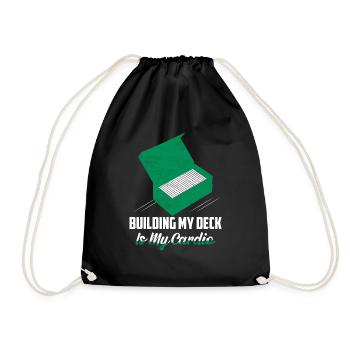 Construire mon deck est mes cartes à collectionner cardio drôle - Sac de sport léger - noir - Devant
