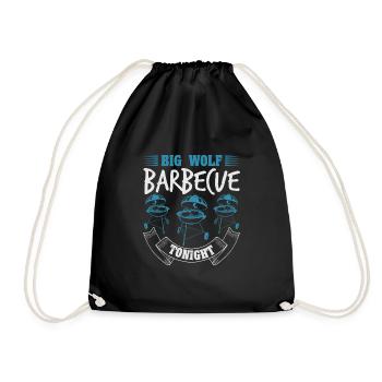DIG WOLD BARBECUE HEUTE ABEND - Turnbeutel - Schwarz - Vorne