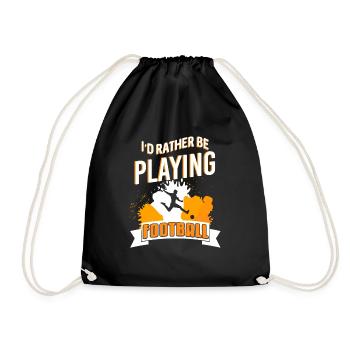 Je préfère jouer à FOOTBALL Cool Retro Player - Sac de sport léger - noir - Devant