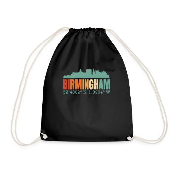 Birmingham - Drawstring Bag - black - Front