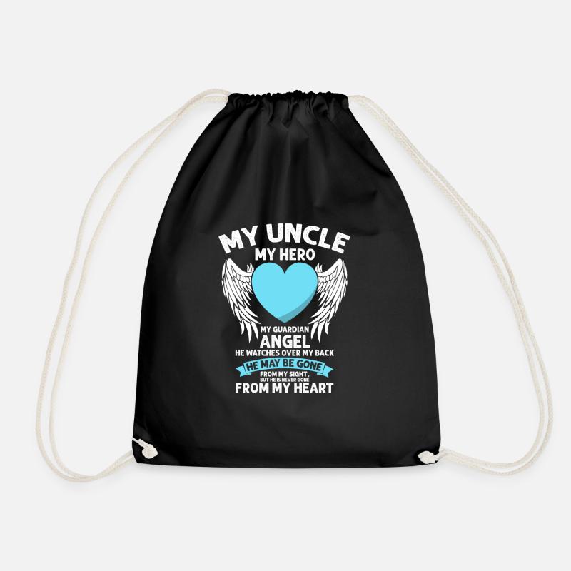 Vintage Uncles Bereavement Positivity Saying - Drawstring Bag - black