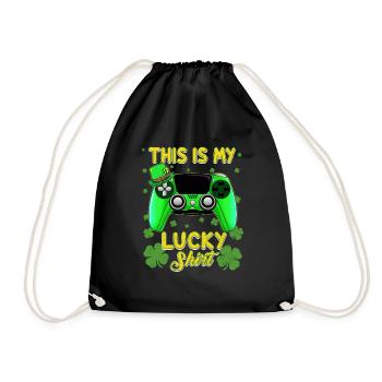 My Lucky Shirt St Patrick Green Shamrock Gamer - Sac de sport léger - noir - Devant
