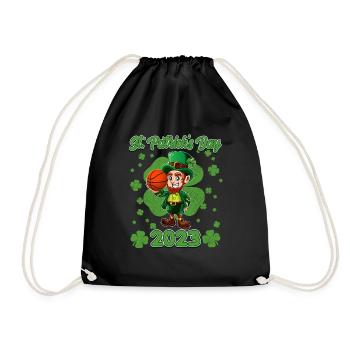 Saint-Patrick 2023 Basketball Leprechaun - Sac de sport léger - noir - Devant