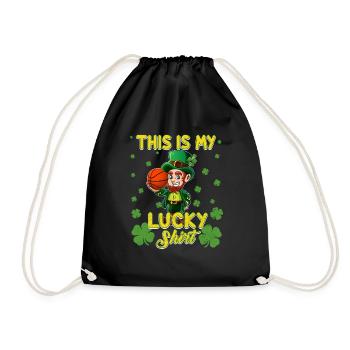 Lucky St Ptricks Day Leprechaun Kids Basketball - Sac de sport léger - noir - Devant