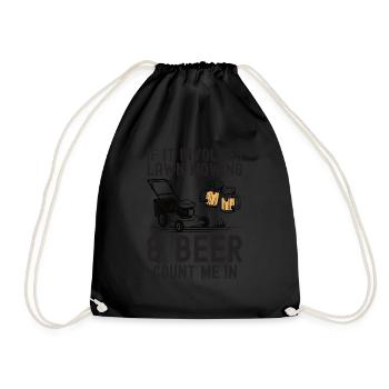 Mowing - Drawstring Bag - black - Front