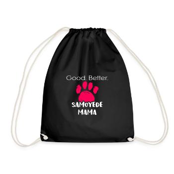 Samoyed - Drawstring Bag - black - Front