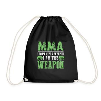 No weapons mma - Drawstring Bag - black - Front