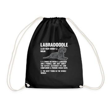 Labradoodle Chien - Sac de sport léger - noir - Devant