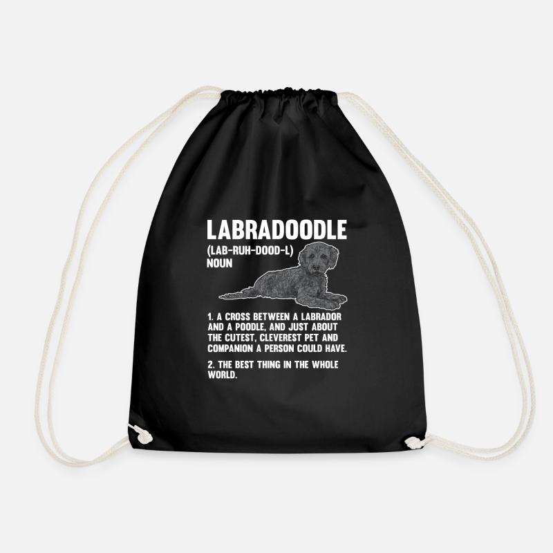 Labradoodle Hund - Turnbeutel - Schwarz