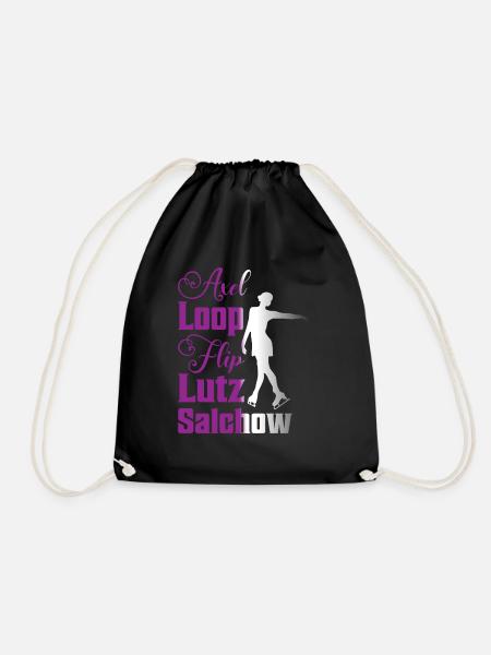 Axel Loop Flip Lutz Salchow Figure Skater Skating - Turnbeutel - Schwarz