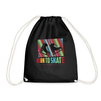 Born To Skate Skating Figure Skater - Turnbeutel - Schwarz - Vorne