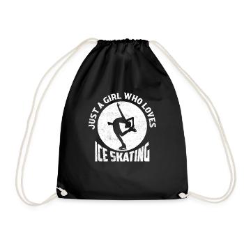Juste une fille qui aime patiner sur glace patineur - Sac de sport léger - noir - Devant