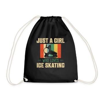 Juste une fille qui aime patiner patineur patineur - Sac de sport léger - noir - Devant