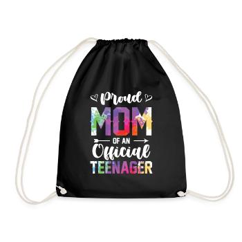 Fière maman d’un adolescent officiel de 13 ans. - Sac de sport léger - noir - Devant
