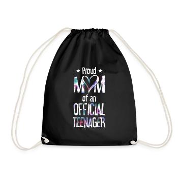Fière maman d’un adolescent officiel de 13 ans. - Sac de sport léger - noir - Devant