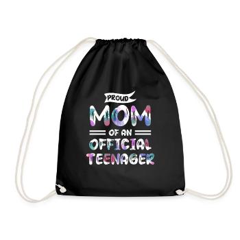 Fière maman d’un adolescent officiel de 13 ans. - Sac de sport léger - noir - Devant