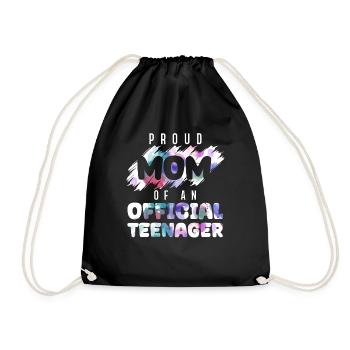 Fière maman d’un adolescent officiel de 13 ans. - Sac de sport léger - noir - Devant