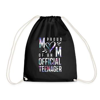 Fière maman d’un adolescent officiel de 13 ans. - Sac de sport léger - noir - Devant