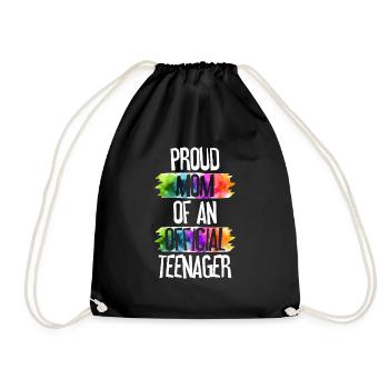 Fière maman d’un adolescent officiel de 13 ans. - Sac de sport léger - noir - Devant