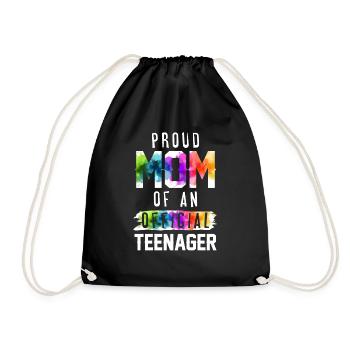 Fière maman d’un adolescent officiel de 13 ans. - Sac de sport léger - noir - Devant