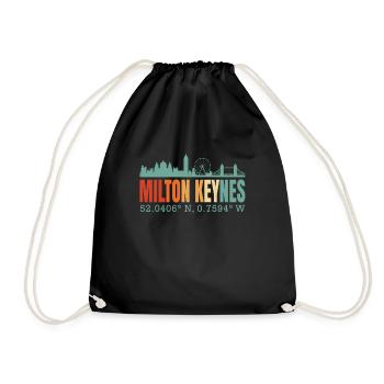 Milton Keynes - Turnbeutel - Schwarz - Vorne