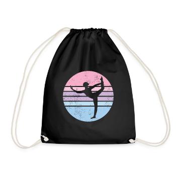 Gymnastique | Gymnastique Gymnastique Filles Femmes - Sac de sport léger - noir - Devant